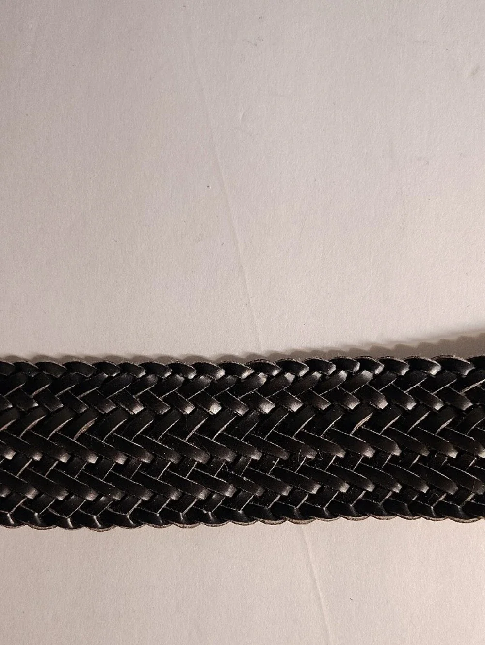 Woven Women's Black Braided Belt with Polished Buckle WM